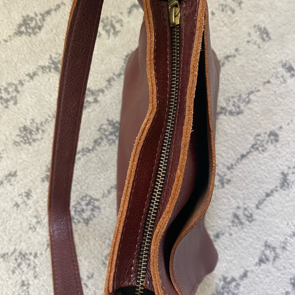 NWOT Portland Leather Shoulder Bag Nutmeg - Picture 5 of 7